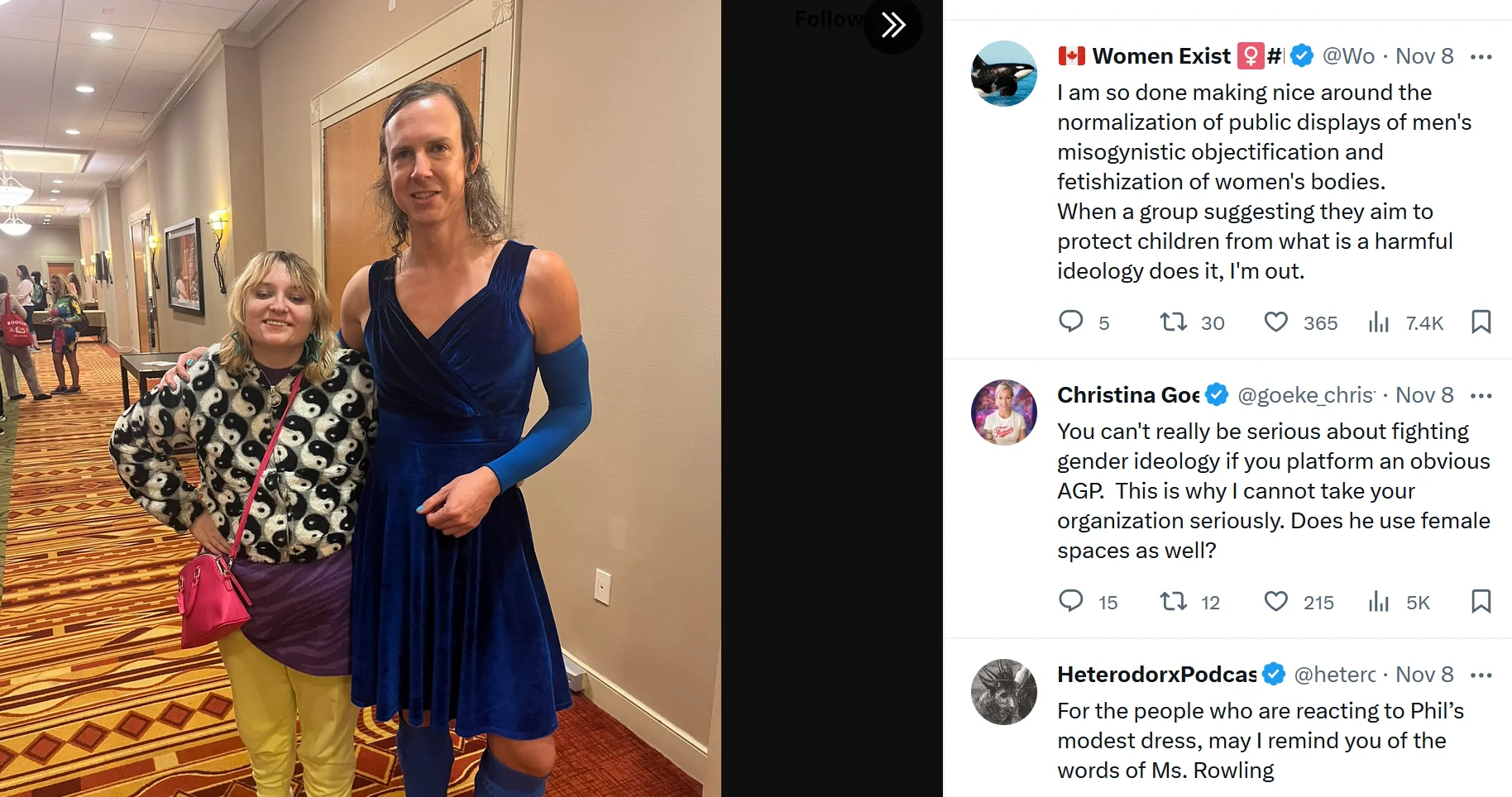 Revel in a blue dress